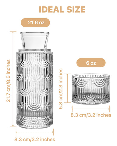 DmmyAlzx dishwasher-safe glass pitcher simplifies cleanup after meals.