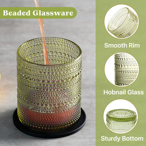 DmmyAlzx vintage inspired green glassware adds retro charm to tables