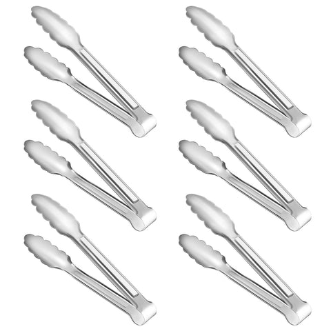 Dmoera 6-pack serving tongs set ideal for family meals and buffets.