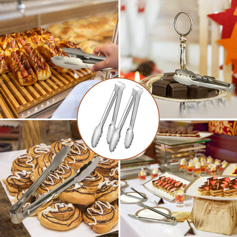 Dmoera dishwasher-safe kitchen tongs for quick cleanup after meals.