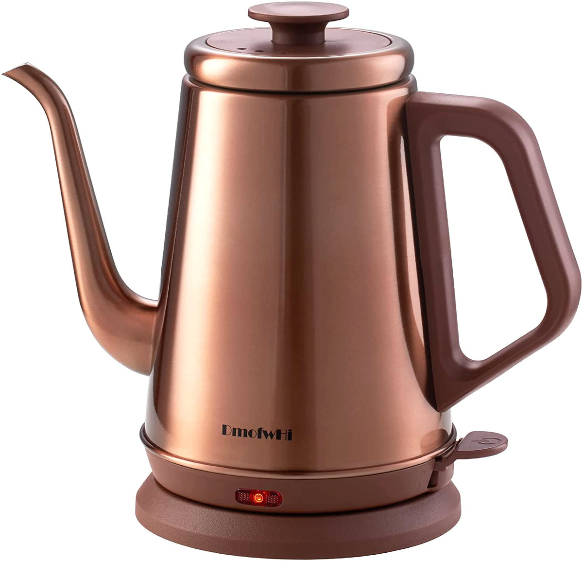DmofwHi 1000W gooseneck kettle with precise pour spout for controlled coffee brewing.