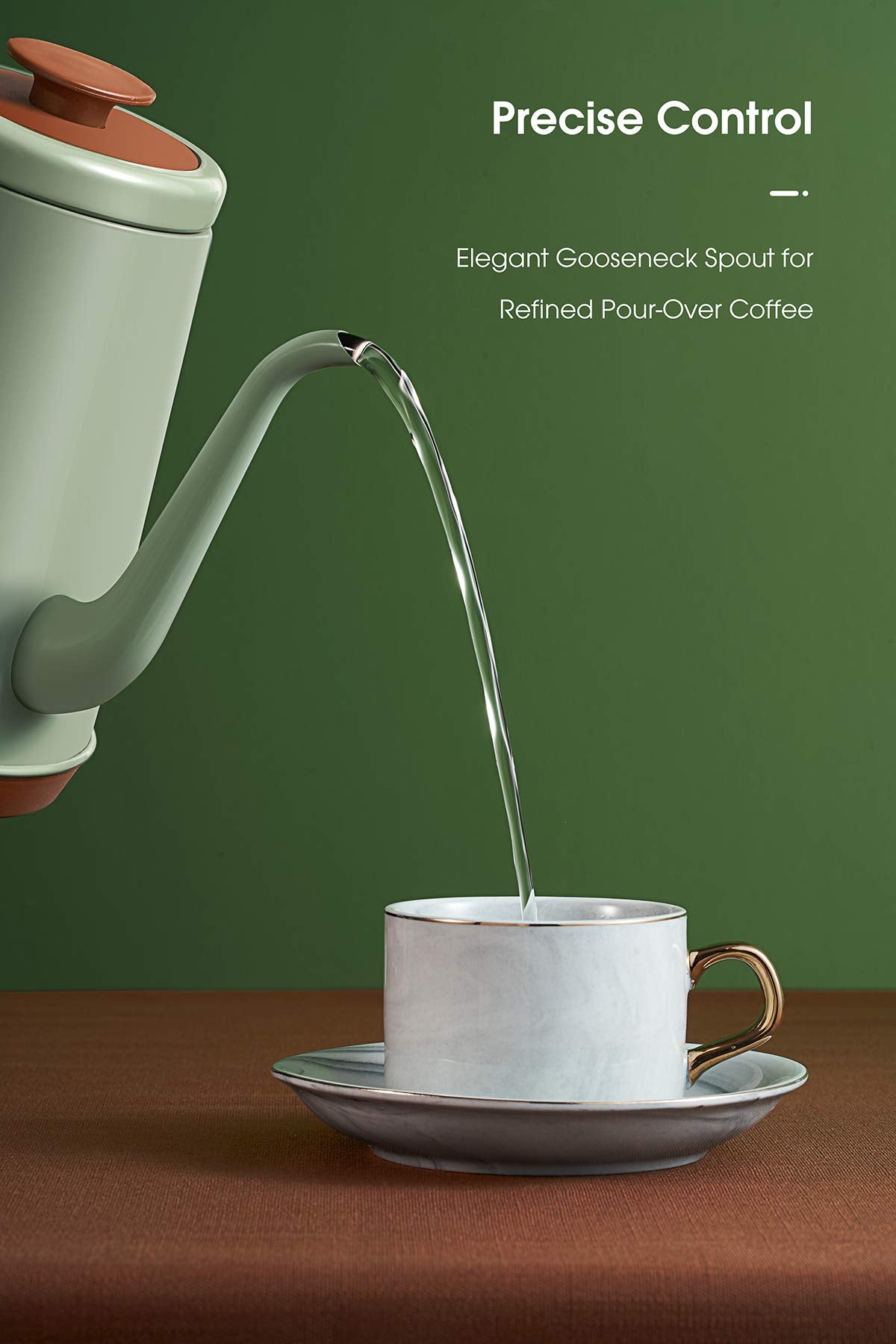 DmofwHi 1000w heating delivers hot water quickly for espresso, tea, or cocoa.
