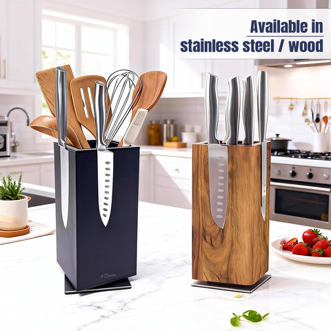 Dmore gift-ready magnetic knife block ideal for home cooks or gifts.