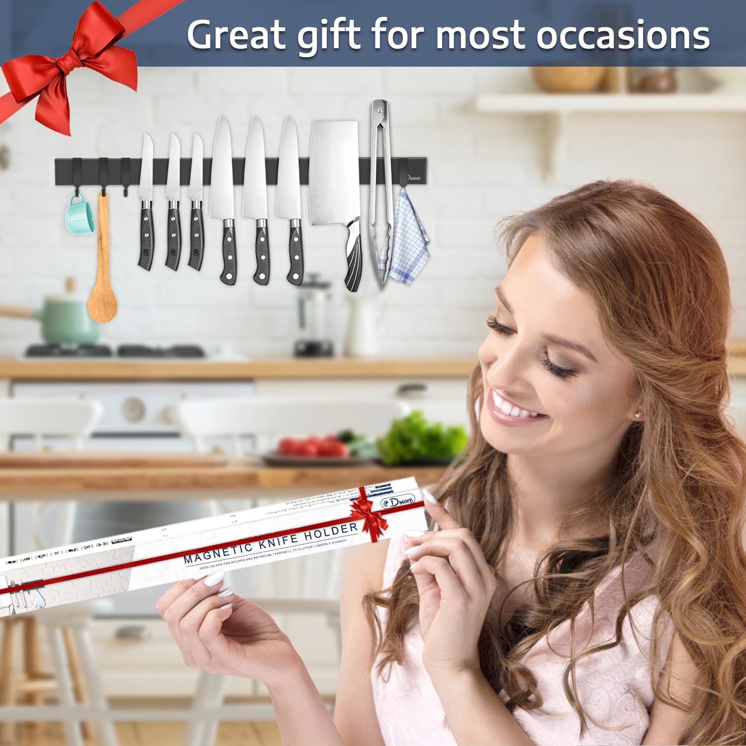 Garage or workshop use holds knives and tools securely with Dmore