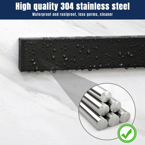 Organized blades and utensils reduce clutter using Dmore magnetic rack