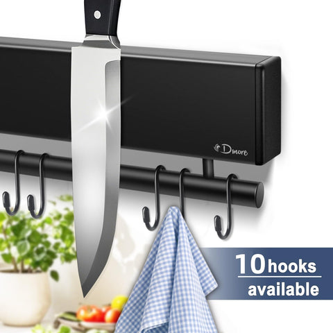 SUS304 stainless steel magnetic knife strip highlights rust resistance and sleek finish.