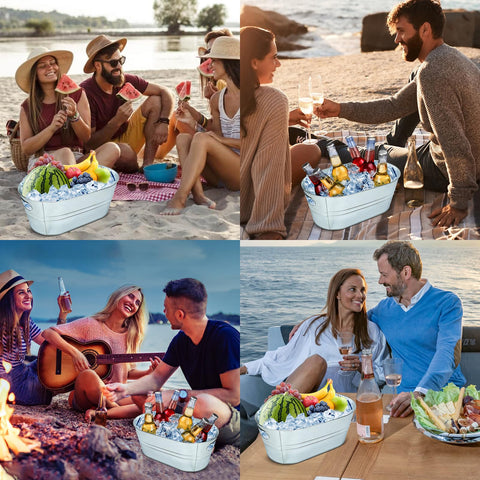 dndsim party ready beverage tub display for stylish table setups