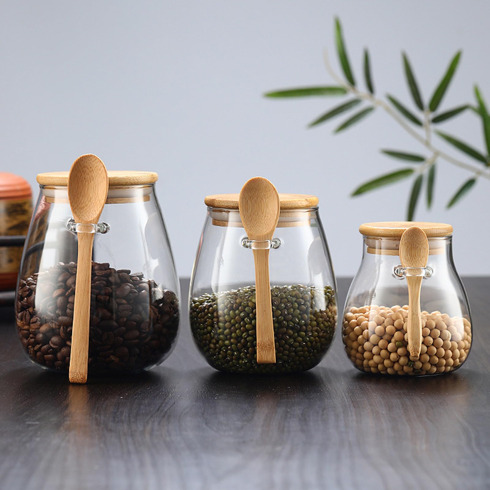 DNIENKGE clear jars for grains and dried fruits with visibility