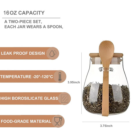 DNIENKGE clear PET jars for coffee beans and tea storage