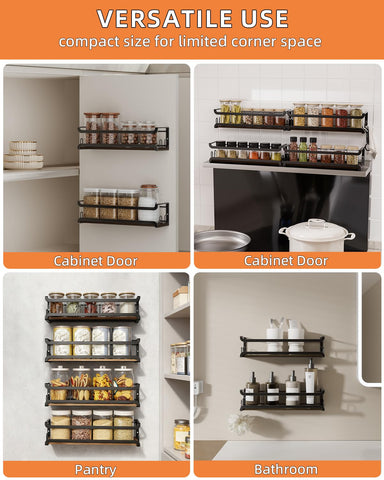 Doakhirmit RV-ready spice shelf stores essentials in compact spaces.