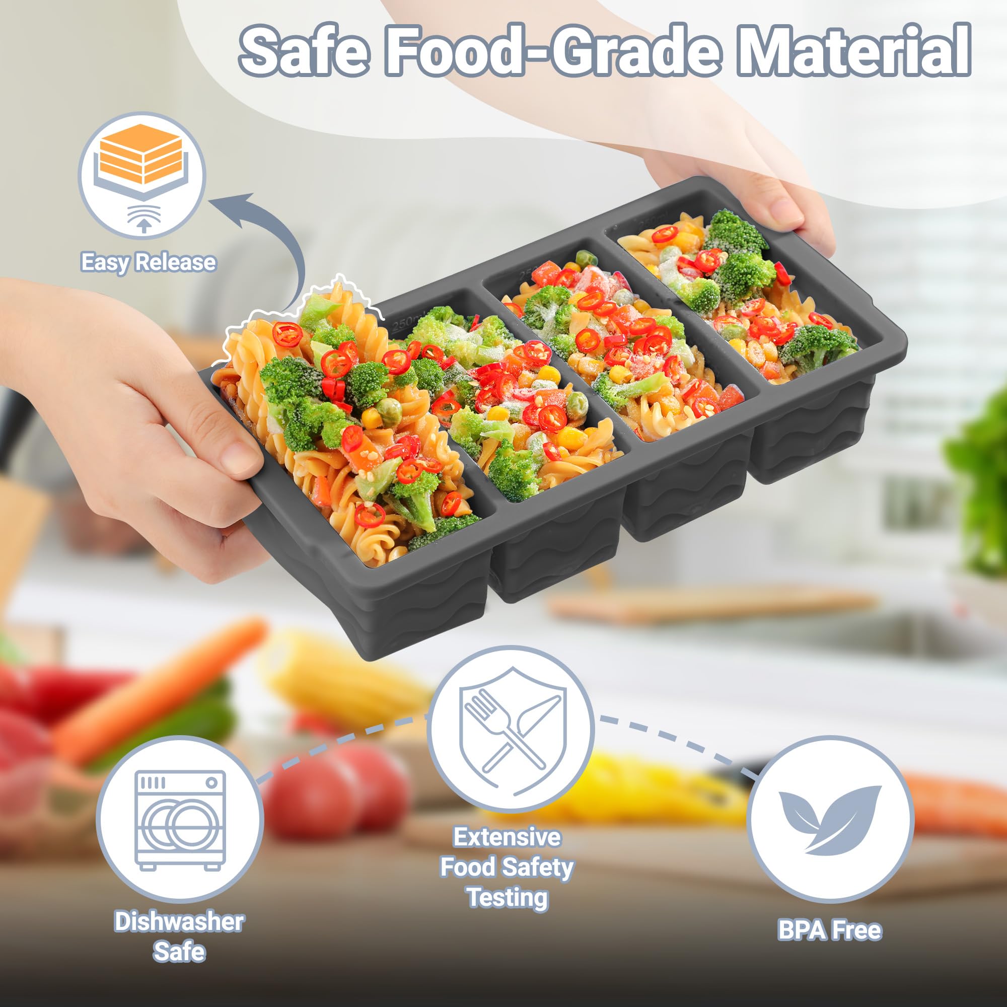 125 ml portion tray by Doasuwish ready for lunch prep