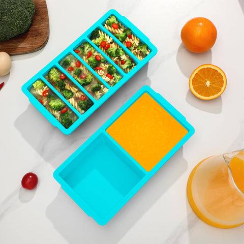Doasuwish easy to stack and store in freezer.