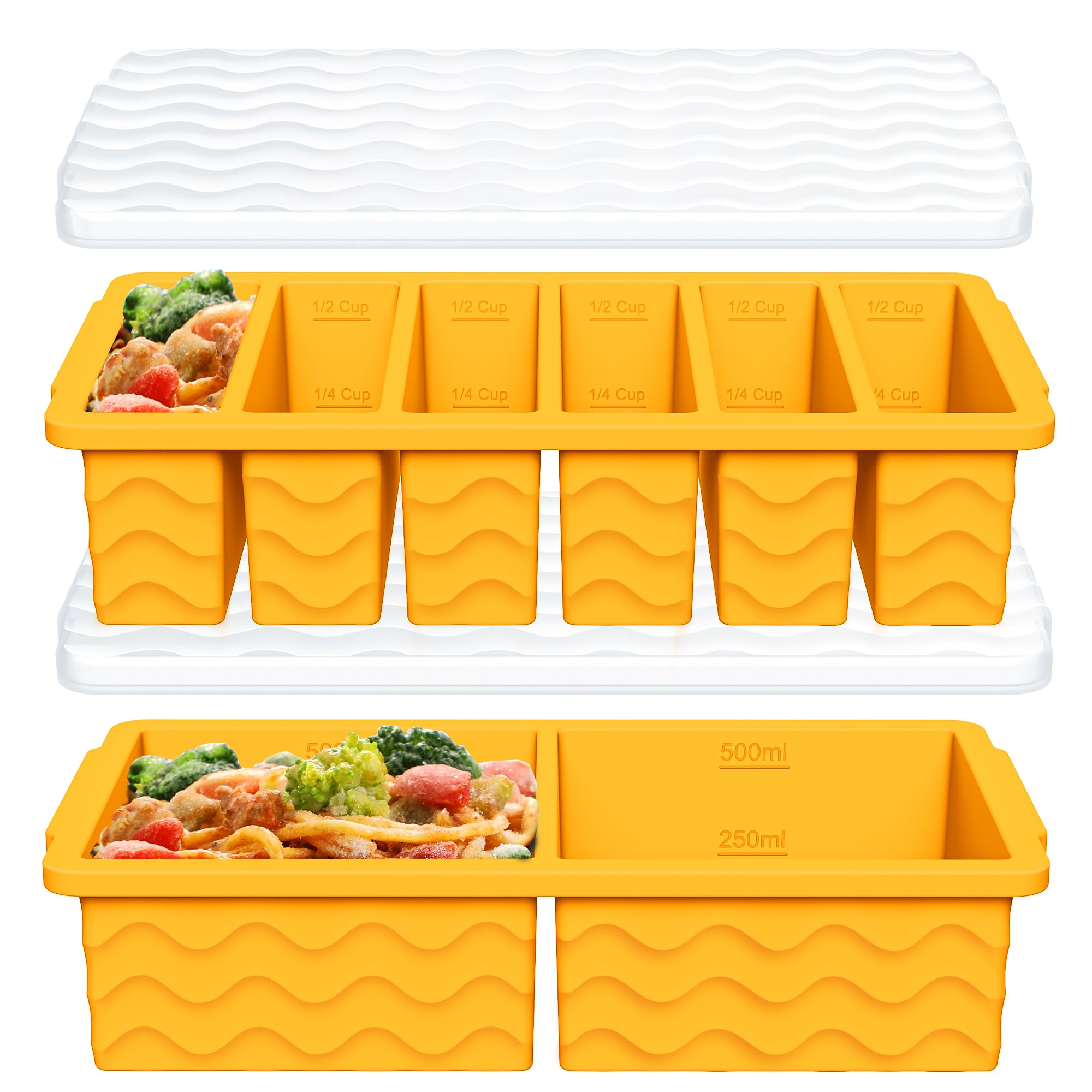 Doasuwish large 2-cup tray with lid, ideal for portioned meal prep.