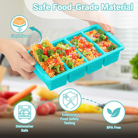 Leak-proof silicone lids seal flavors and odors in the molds