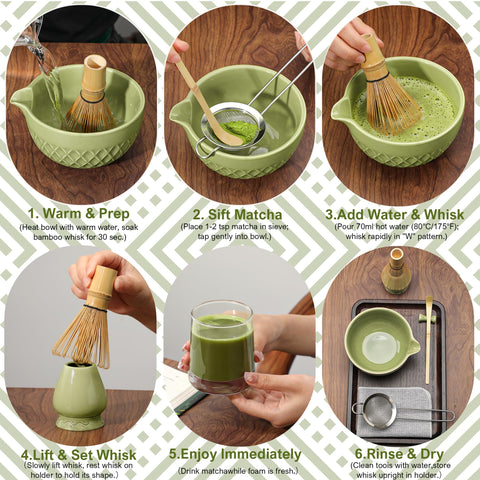 Doasuwish tea mat protects surfaces during whisking