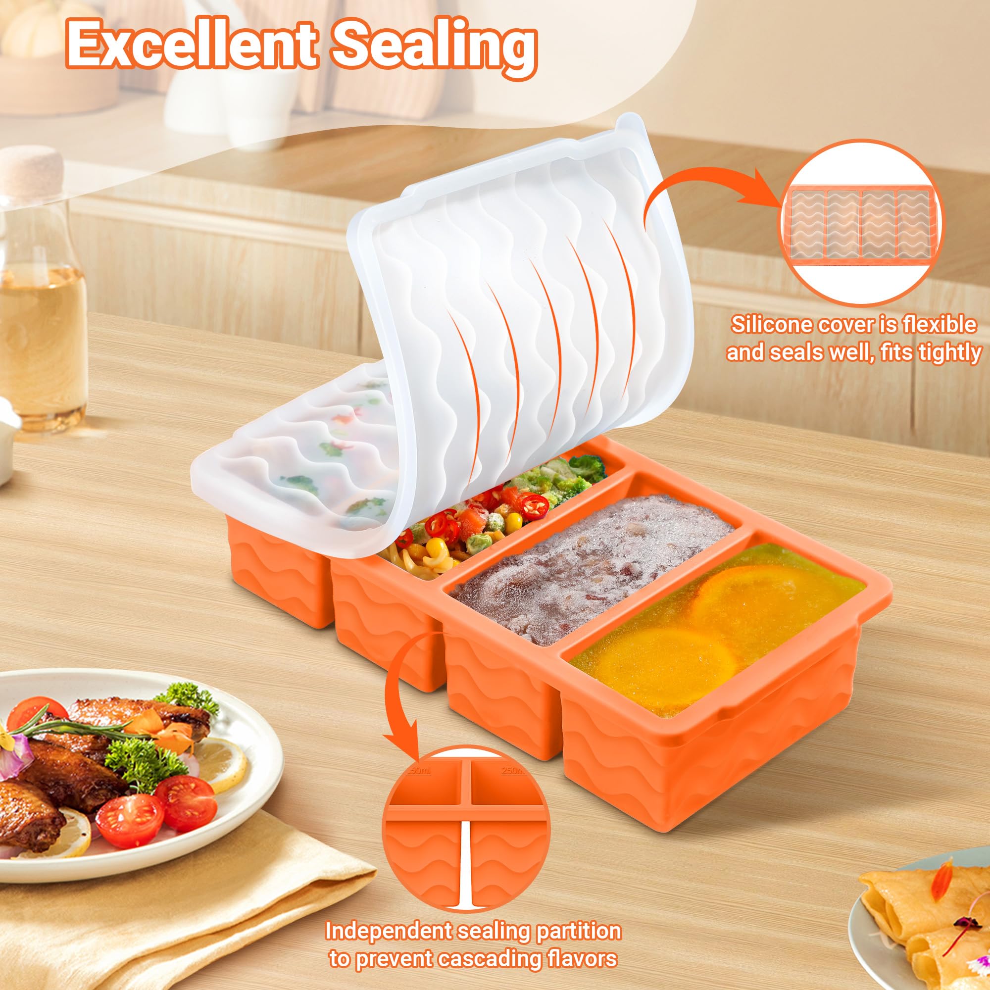 Doasuwish versatile freezer molds for soups, sauces, smoothies.