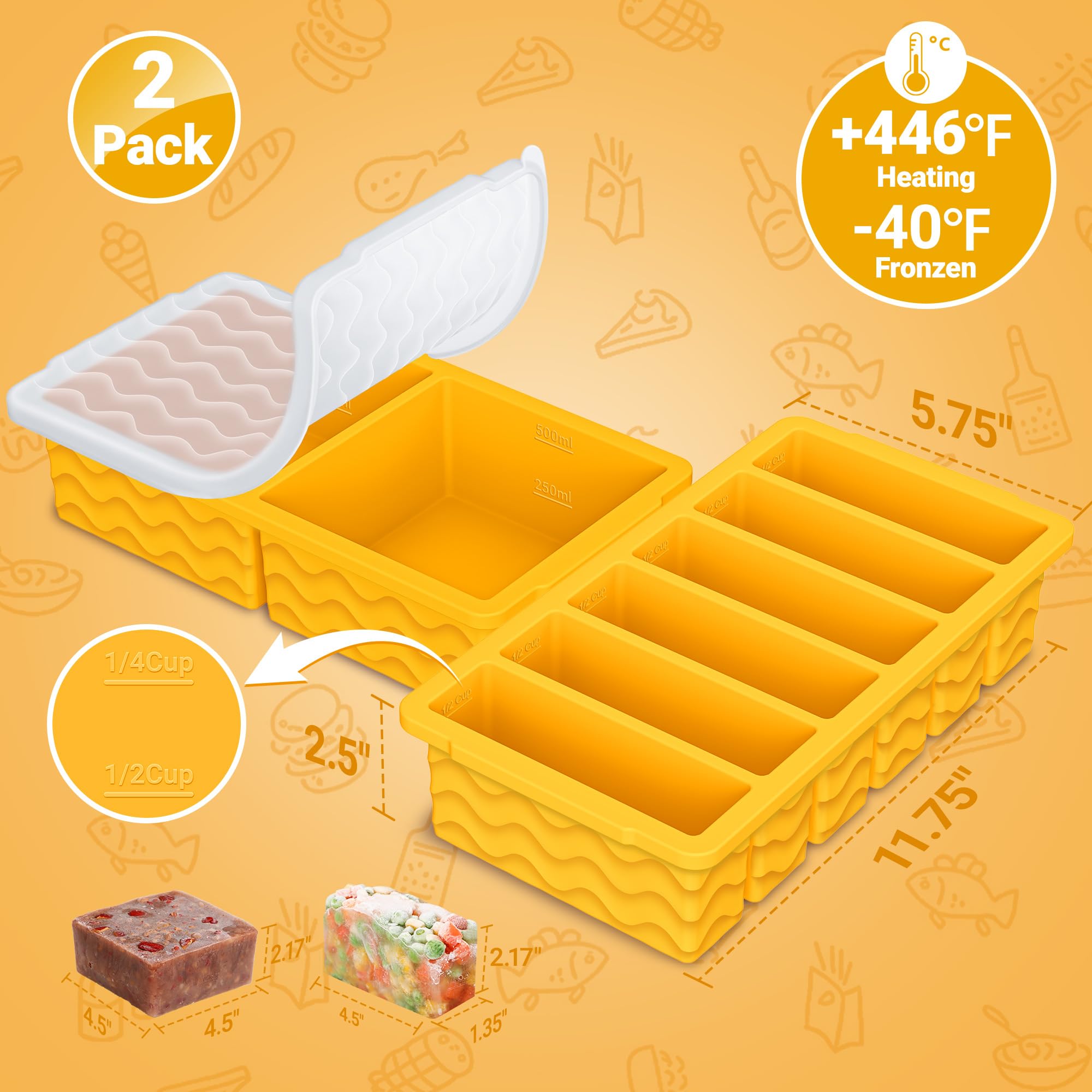 Doasuwish oven-safe-up-to-446f tray shows versatility from freezer to oven.