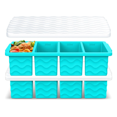 Doasuwish silicone freezer mold with lid showing 1-cup portion for soups and meals