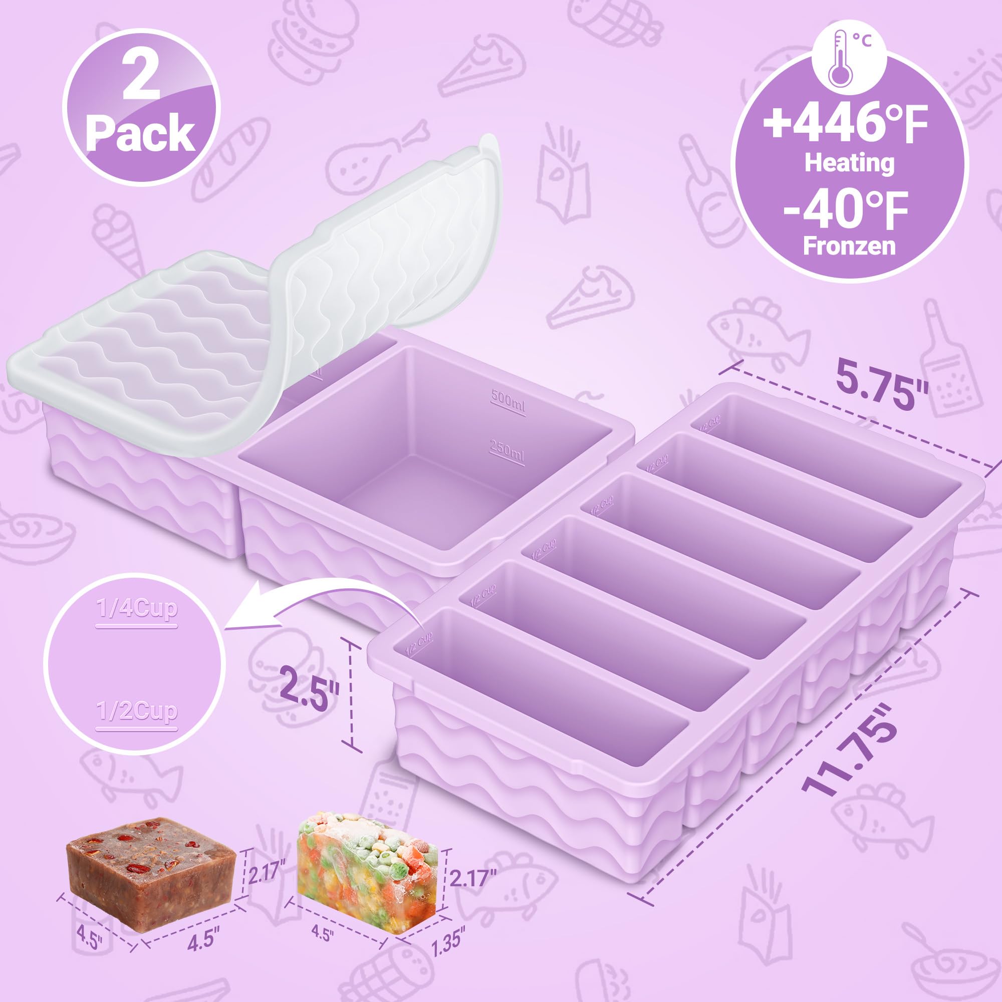 Doasuwish dishwasher-safe freezer trays simplify cleanup after meal prep.