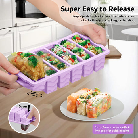 Doasuwish tray lid prevents flavor transfer and seals securely for freezer storage.