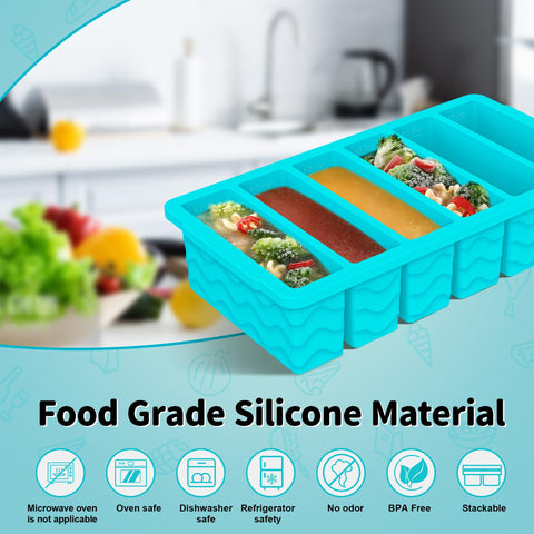 Doasuwish small 1/2-cup trays with measurement lines for precise portions.