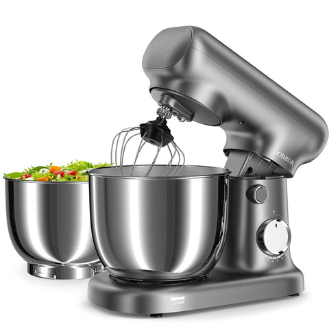 DOBBOR stand mixer with dual bowls for efficient multitasking in the kitchen.