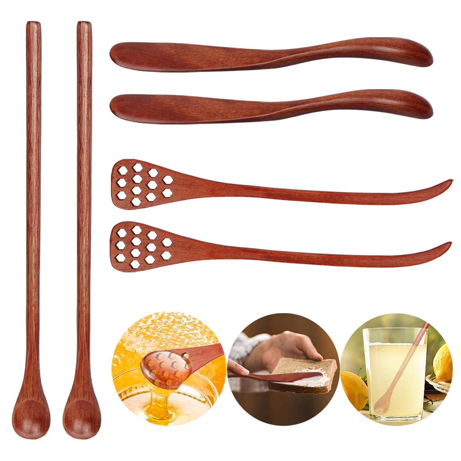 Dobrogost honey dipper 7inch long set for precise drizzle and mess-free serving.