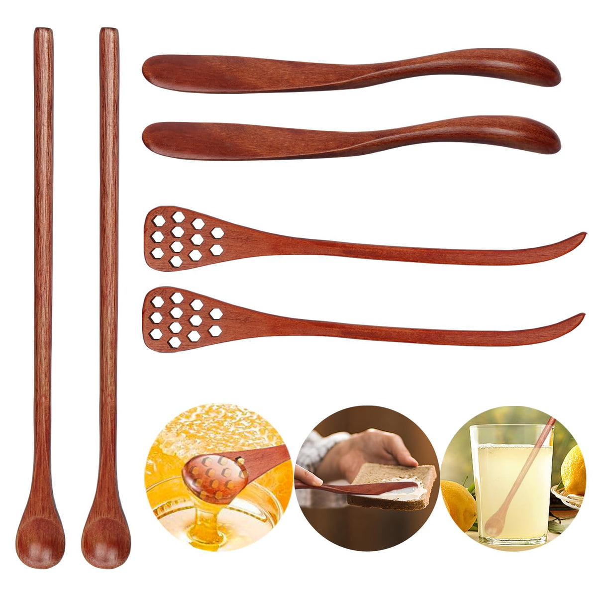 Dobrogost honey dipper 7inch long set for precise drizzle and mess-free serving.
