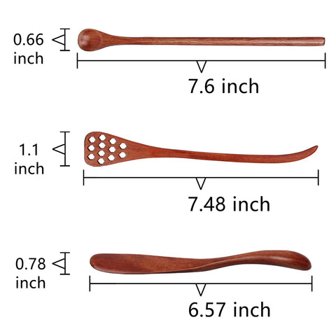 Dobrogost wooden honey spoons 2pcs for smooth stirring and dessert prep.
