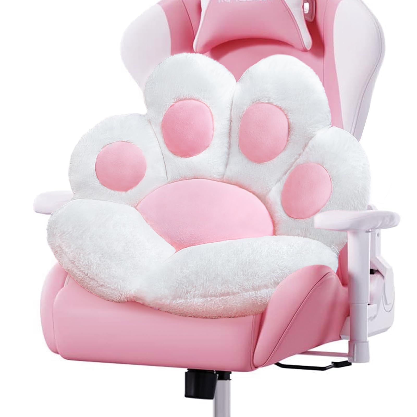 DOBUONO cat paw cushion on a gaming chair for comfortable long sessions.