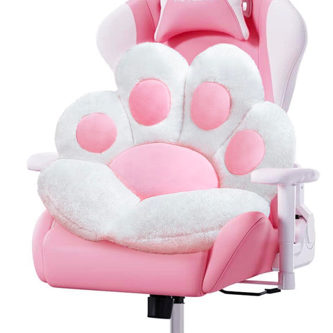 DOBUONO cat paw cushion on a gaming chair for comfortable long sessions.