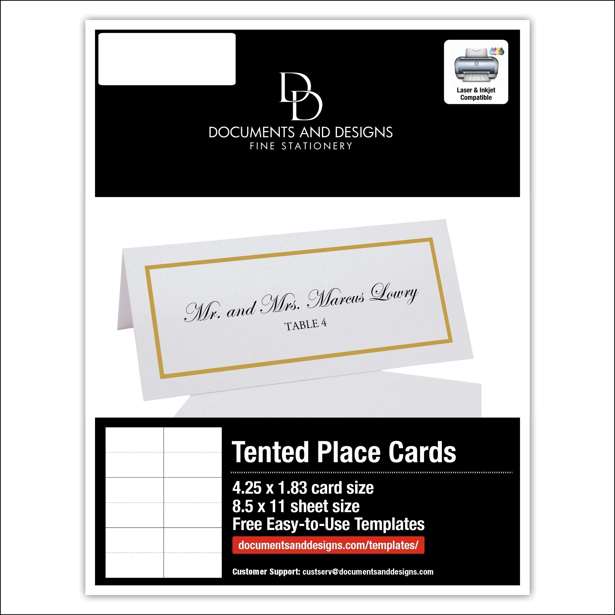 Documents and Designs ideal for weddings and parties, elevating place settings
