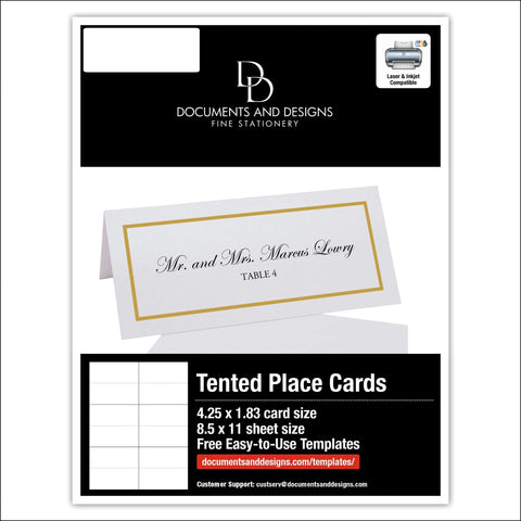Documents and Designs ideal for weddings and parties, elevating place settings