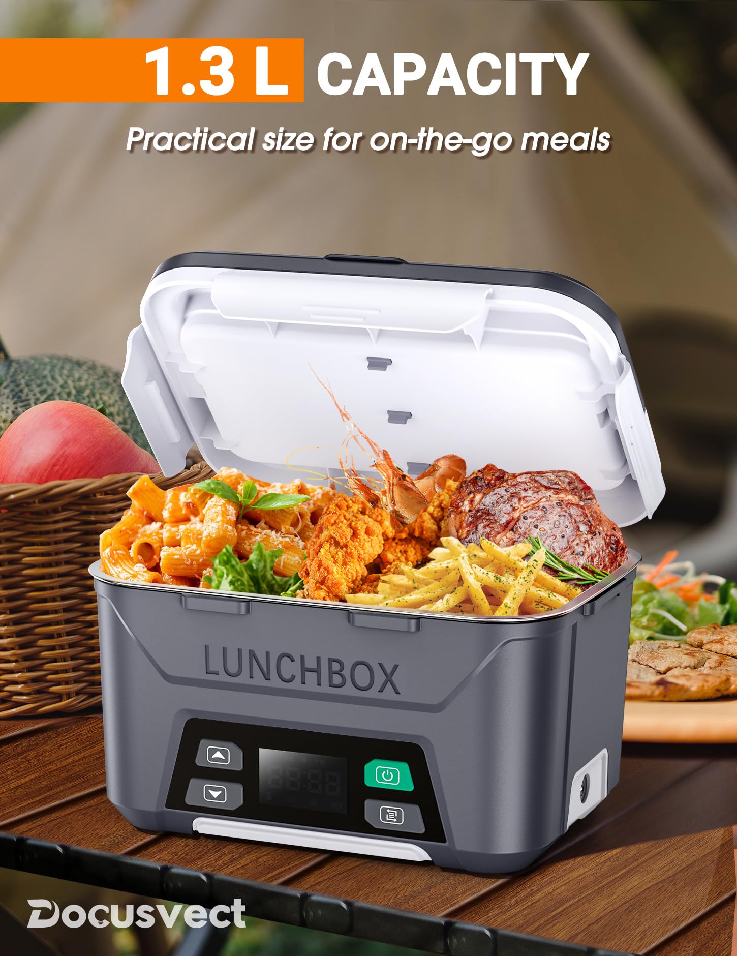 Docusvect cordless lunch box used in an office setting for mobility.