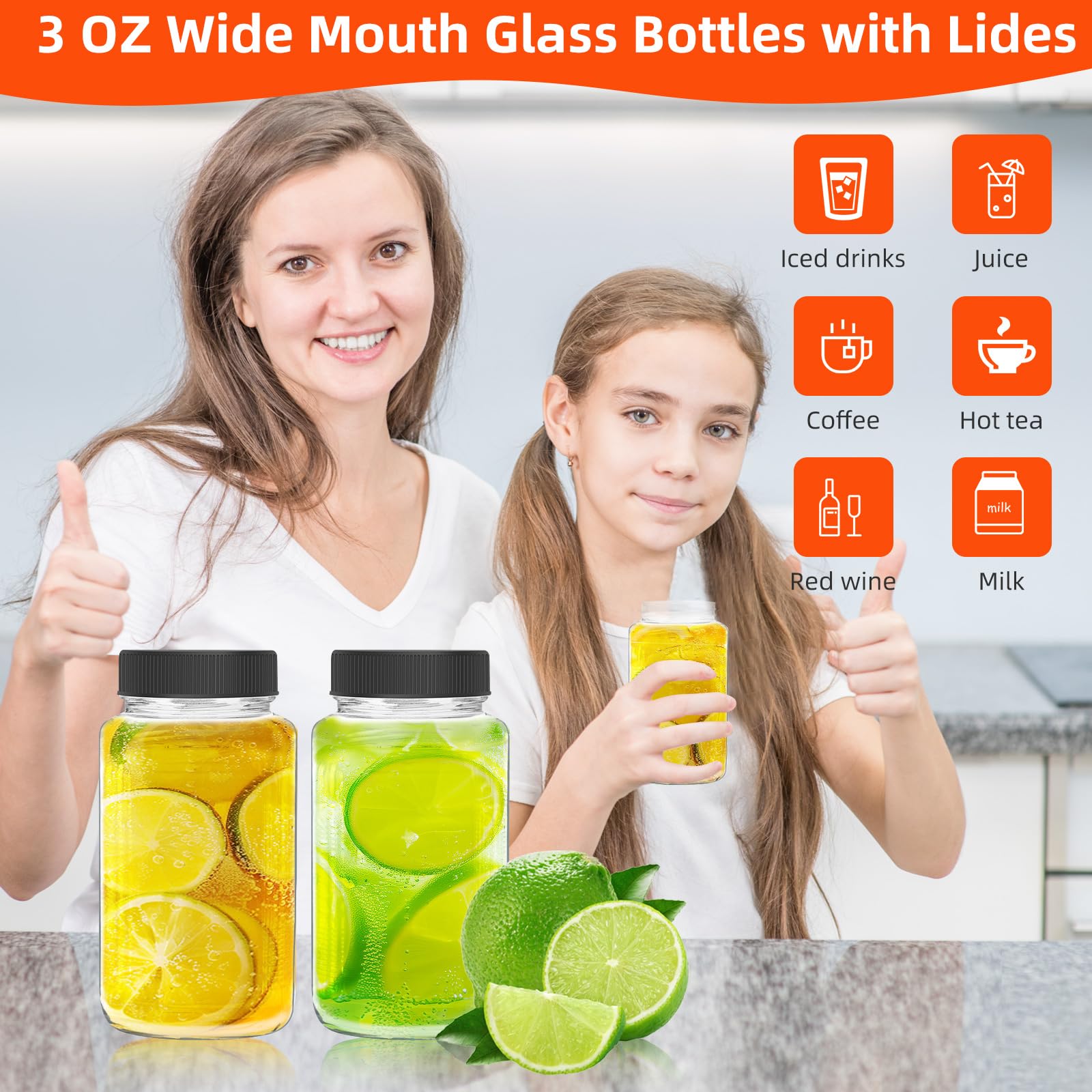 Dodheg clear glass bottle perfect for lemonades and fruit juices