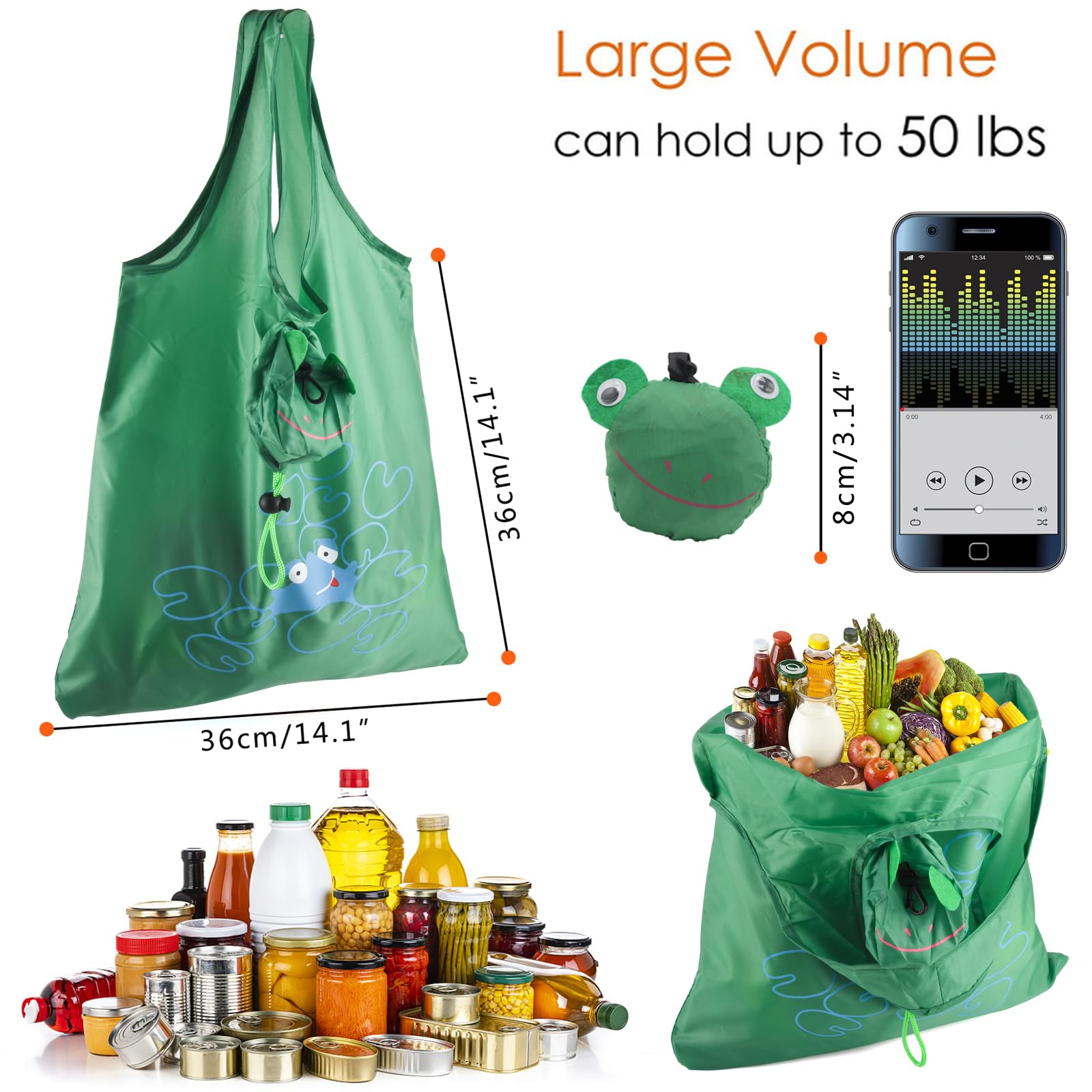 Folded Dodkes bags demonstrate compact storage for travel and errands.