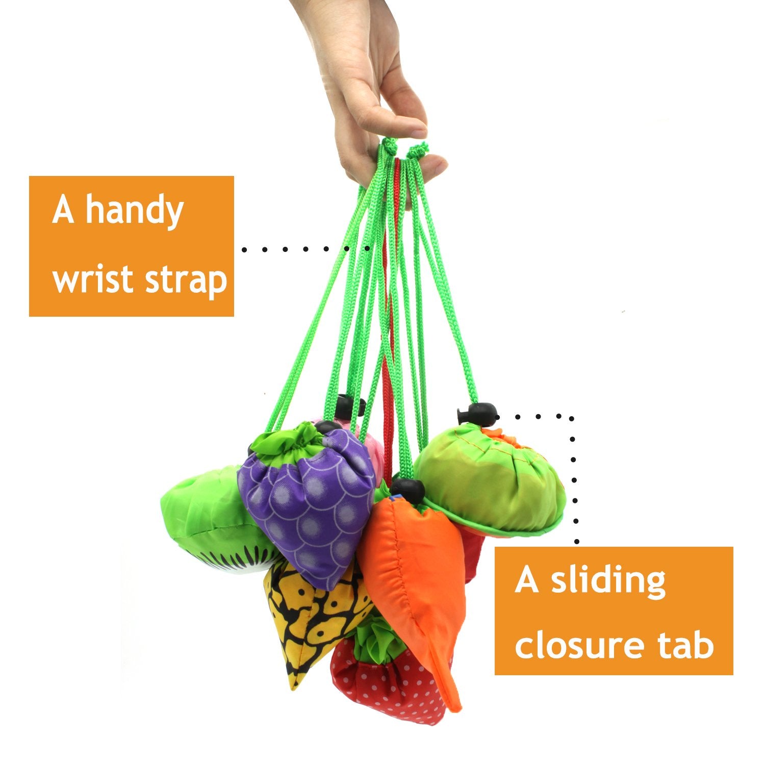 Dodkes pear-shaped foldable bag compact and portable for shopping