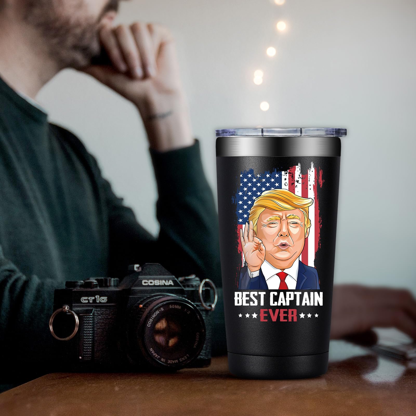 DOEARTE tumbler made of 18/8 stainless steel ensuring rust resistance and durability