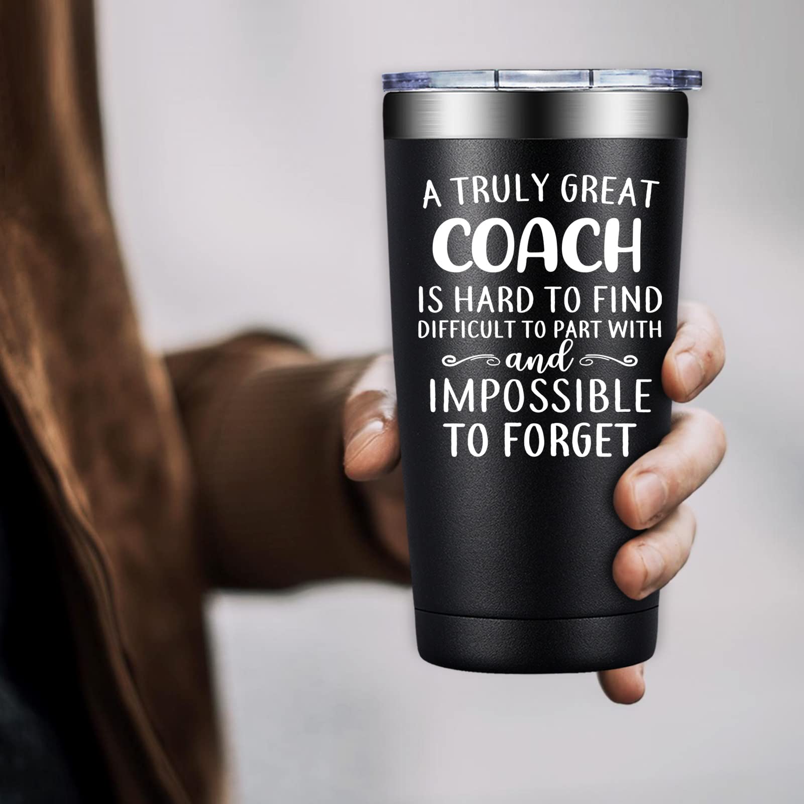 DOEARTE cheer coach tumbler with bold design for crowd energy on game nights.