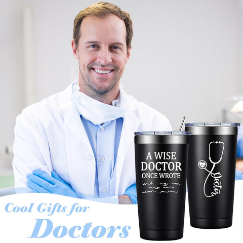 DOEARTE 20oz Doctor tumbler on office desk for daily use