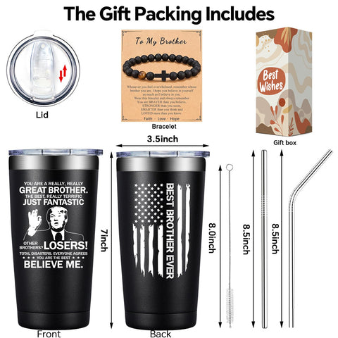 Doearte gift-packaging-ready tumbler for a thoughtful brother gift.