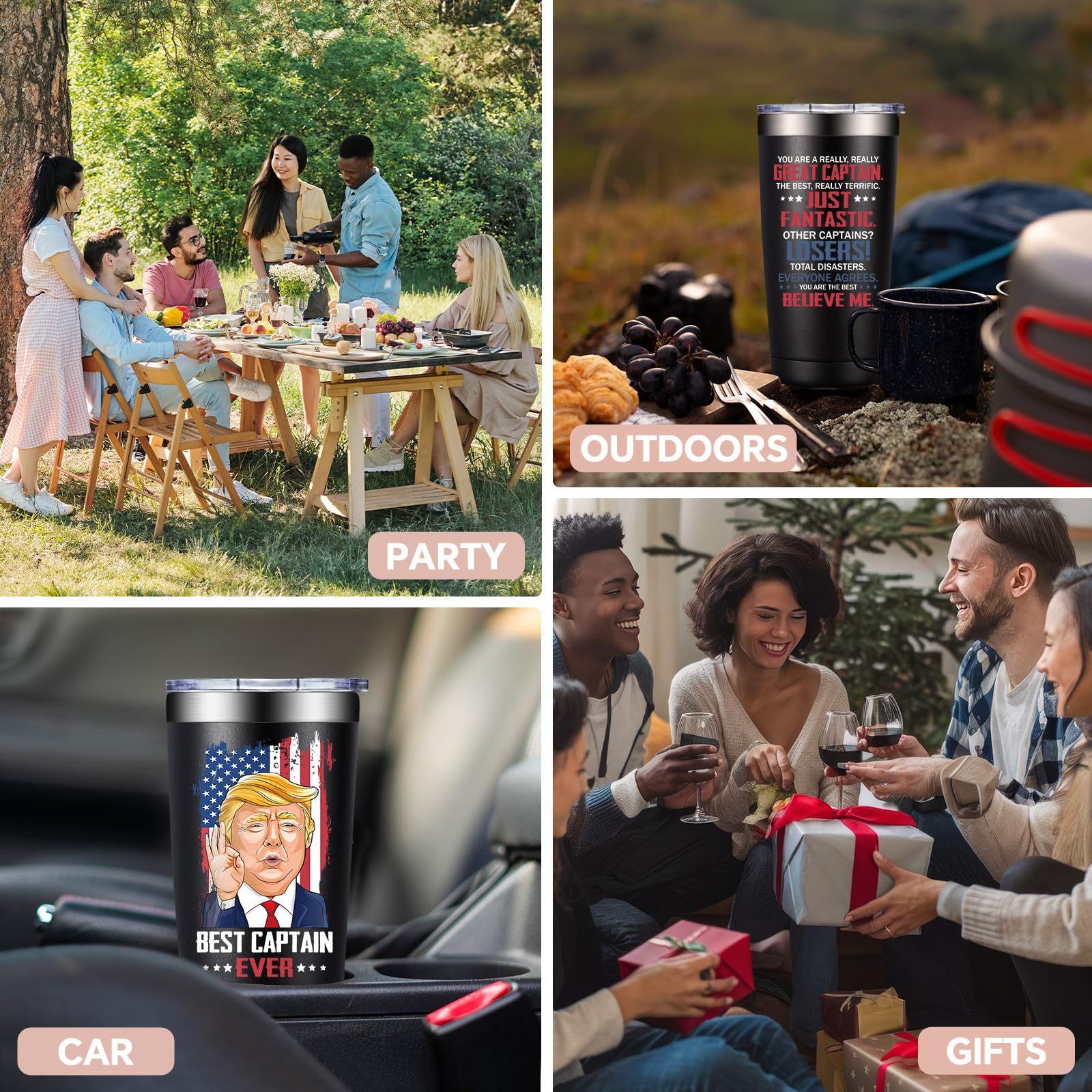 DOEARTE tumbler suitable for indoor and outdoor use on decks and docks