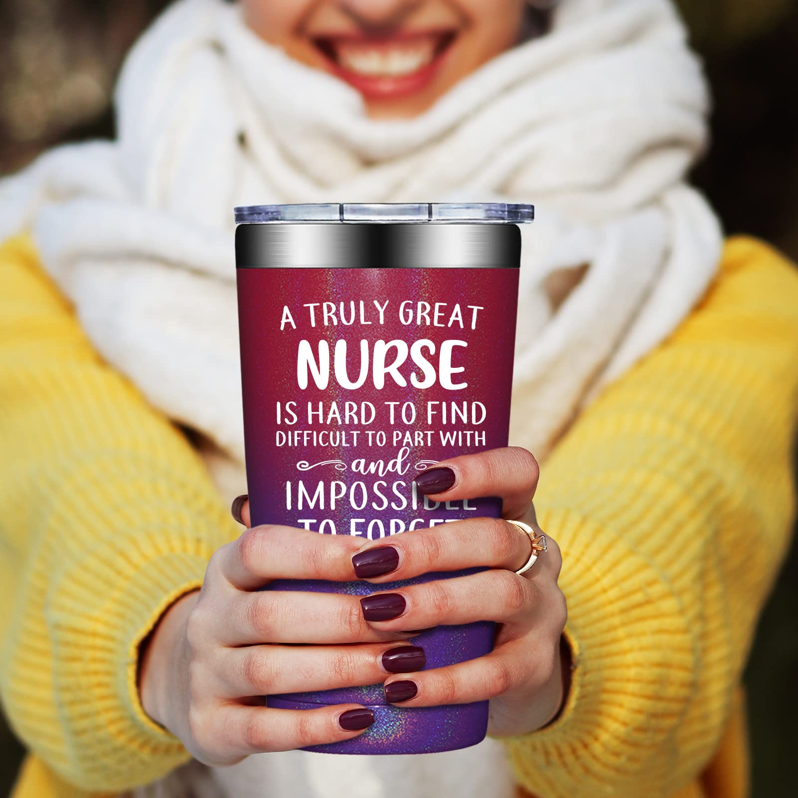 DOEARTE nurse gifts 20oz tumbler ready for gifting occasions.