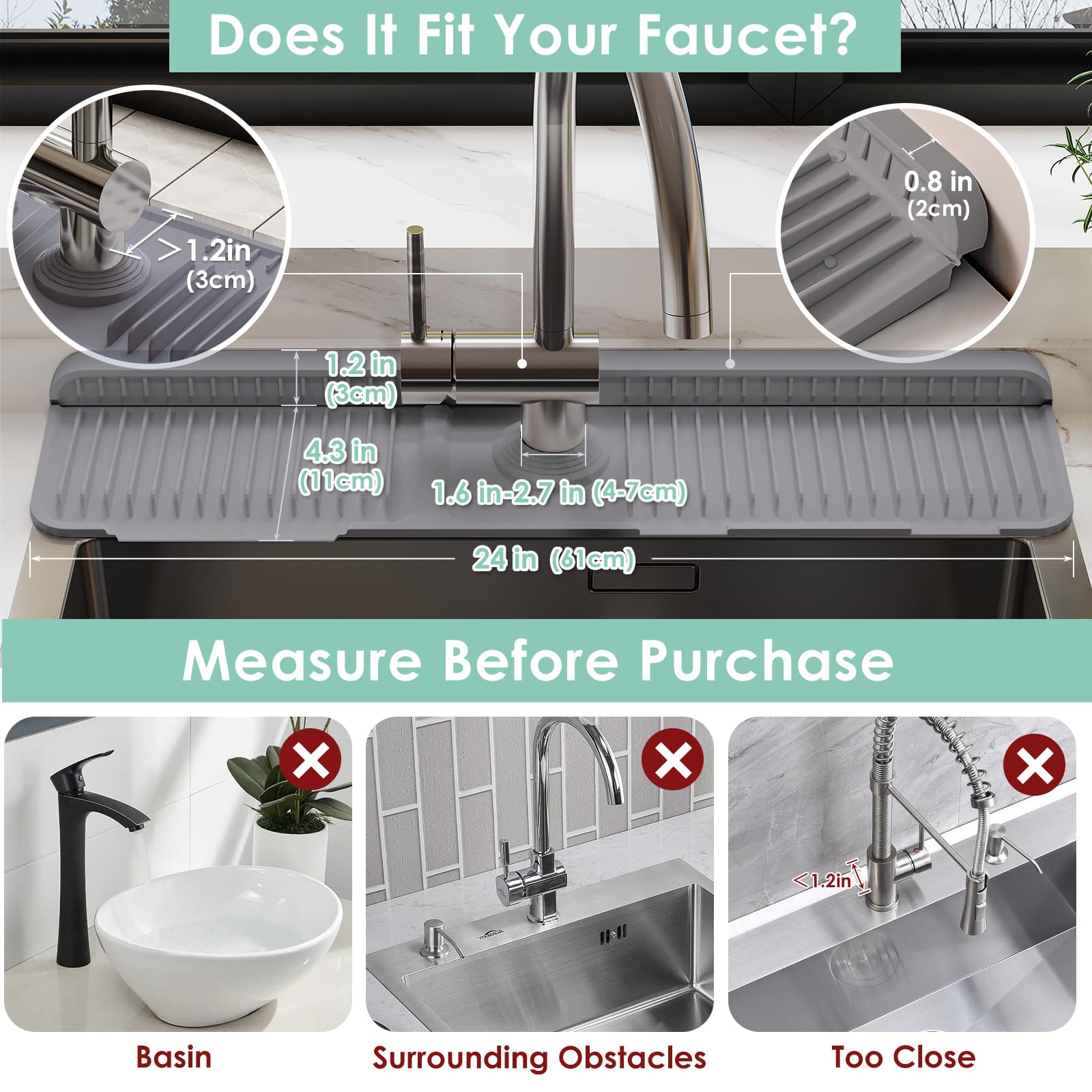 Doeklpo customizable hole silicone mat shows precise fit and leak prevention.