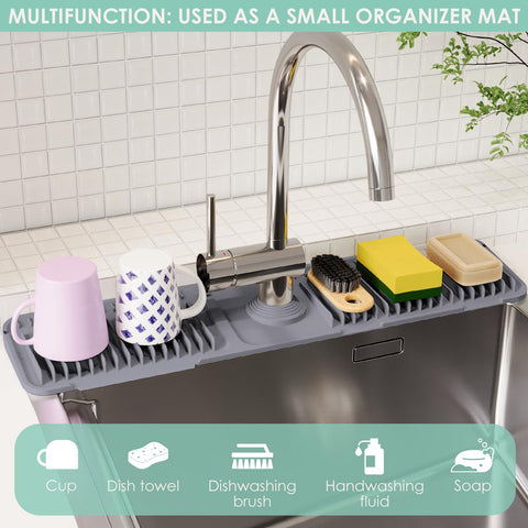 Doeklpo kitchen sink splash guard keeps counters dry and tidy.