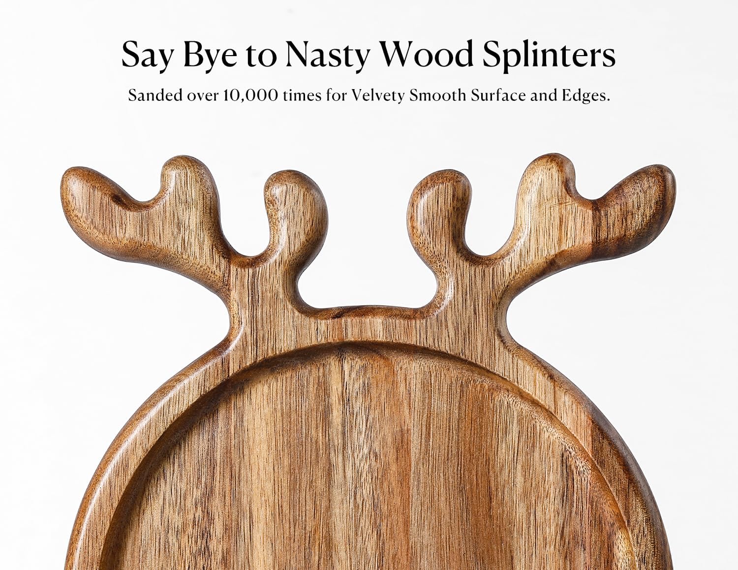 Dofira acacia antler decorative platter for stylish table settings.