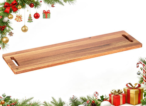 Dofira large 32-inch charcuterie board with acacia grain for grand entertaining