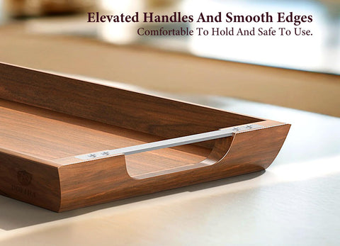 Dofira large charcuterie board woodgrain closeup, durable surface.