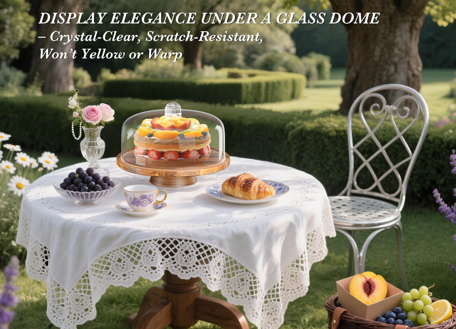 Dofira tight-seal dome locks in freshness during display.