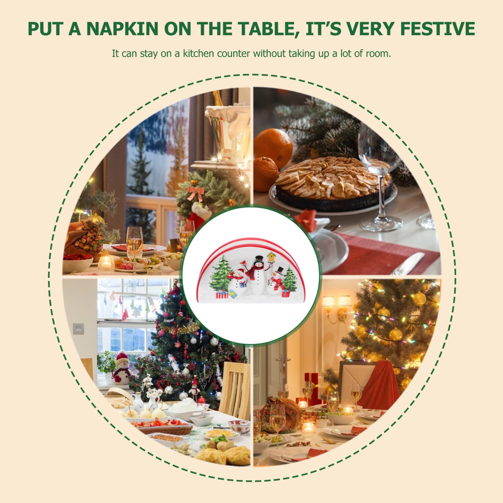 DOITOOL ceramic napkin dispenser pairs with table centerpieces for gatherings